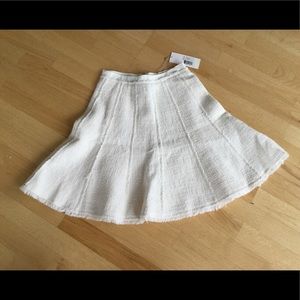 Rebecca Taylor tweed skirt with leather trim